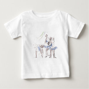 Aquarell-Ballett tanzende Ballerina Baby T-shirt