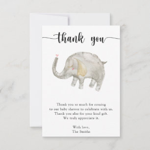 Aquarell-Ballon-Elefant Danke