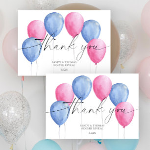 Aquarell Ballons Danke Geschlecht verratend