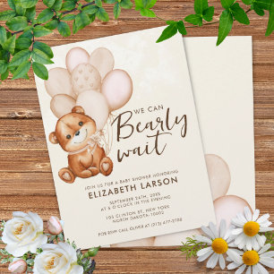 Aquarell-Bärchen-Wartezeit-Baby-Shower-Einladung Einladung