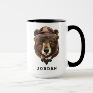 Aquarell-Bärn-Mode addieren Ihren Namen Tasse
