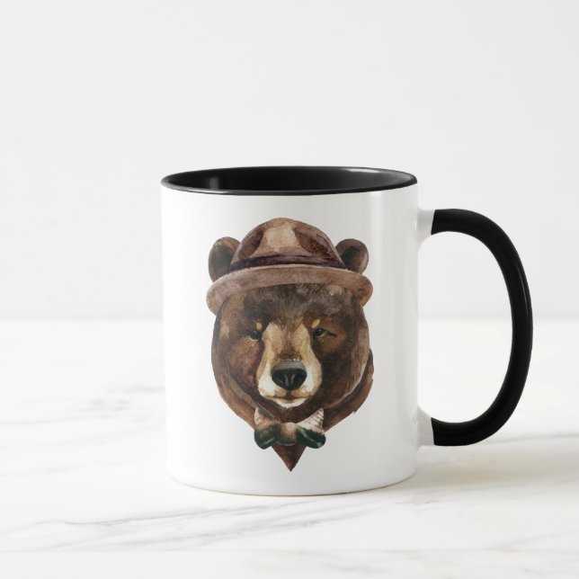 Aquarell-Bärn-Mode Tasse (Rechts)