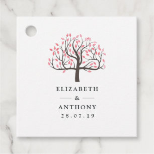 Aquarell-Baum-Hochzeit Geschenkanhänger