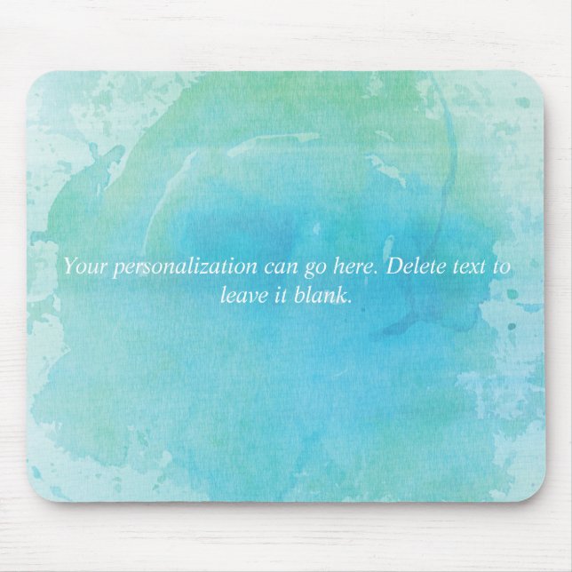 Aquarell Beach Ocean Blue Green Mouse Pad Mousepad (Vorne)