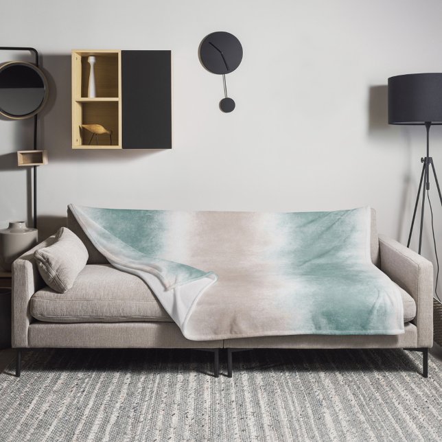 Aquarell Beach Waage See / Blau Grün Fleecedecke (Von Creator hochgeladen)