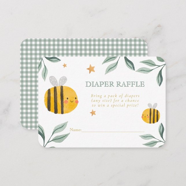 Aquarell Bee Honey Sweet Baby Dusche Begleitkarte (Von Creator hochgeladen)