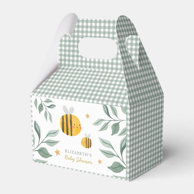 Aquarell Bee Honey Sweet Baby Dusche Geschenkschachtel (Vorderseite)