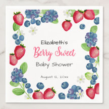 Aquarell-Beeren-süße-Baby-Party-Servietten