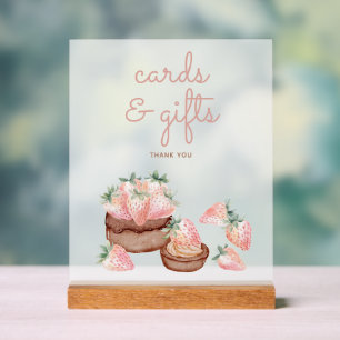 Aquarell-Beeren-Süße-Baby-Shower-Geschenke und Kar Acrylschild