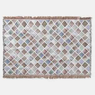 Aquarell Beige und graue Quadrate Decke