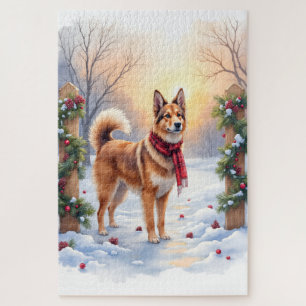 Aquarell Belgischer Tervuren Girlande Weihnachten