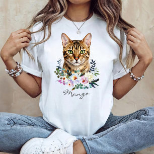 Aquarell Bengal-Katze T-Shirt