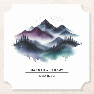 Aquarell Berge Untersetzer