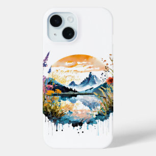 Aquarell-Bergszene Case-Mate iPhone Hülle