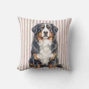 Aquarell-Berner-Sennenhund-Kissenbezug Kissen