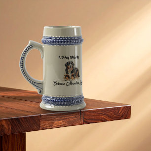 Aquarell BERNER Sennenhund Personalisieren Bierglas