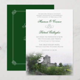 Aquarell-Bestimmungsort: Irland-Hochzeit Einladung