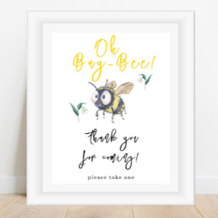 Aquarell-Biene - Danke fürs Kommen Poster
