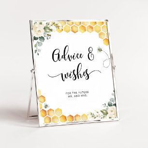 Aquarell-Bienen-Ratschläge und Wünsche für Neuverm Poster
