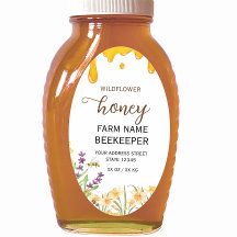 Aquarell-Bienenstock 0,9 l Queenline-Honey-Glas-Et