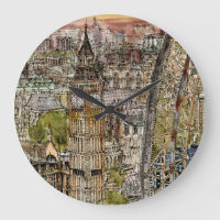 Aquarell Big Ben der Bestimmungsort-| u.
