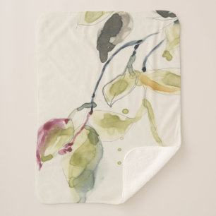 Aquarell-Blatt-Niederlassungs-Triptychon Sherpadecke