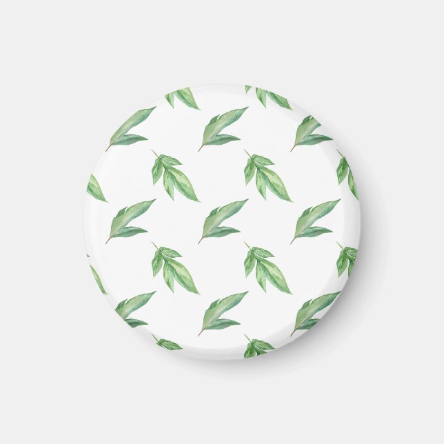 Aquarell-Blätter Magnet (Vorne)