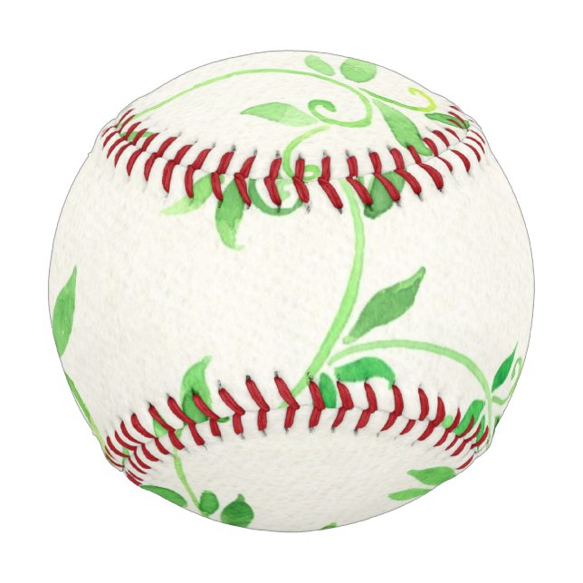 Aquarell-Blattmuster Baseball (Vorderseite)