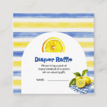 Aquarell Blau Gelbe Streifen Zitrone Windel Tombol