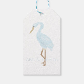 Aquarell Blau Kran Geschenkanhänger