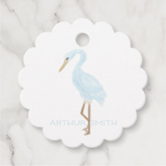 Aquarell Blau Kran Geschenkanhänger
