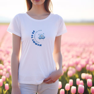 Aquarell blau minimalistischer Babyparty Junge T-Shirt