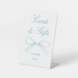 Aquarell Blau Schleife Karten & Geschenke Sockelschild