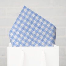 Aquarell Blau-Weiß Gingham
