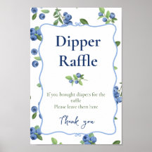 Aquarell Blaubeer Windel-Raffle