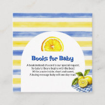 Aquarell BlauGelb Streifen Zitrone Bücher für Baby