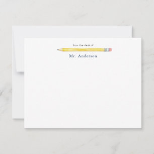 Aquarell-Bleistift-Lehrer Personalisiert Dankeskarte