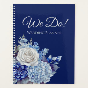 Aquarell BlueFlower Bouquet- Hochzeitsplaner Planer