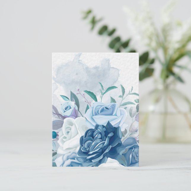 Aquarell-Blume 8 Postkarte (Stehend Vorderseite)