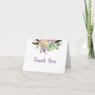 Aquarell-Blume 90. Überraschungs-Geburtstags-Danke Dankeskarte
