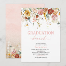 Aquarell Blume Abschluss Brunch Babydusche