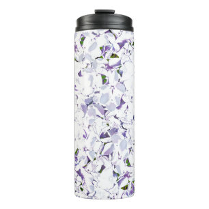 Aquarell Blume aus Hydrangeas. Thermosbecher