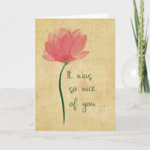 Aquarell Blume Danke, dass ihr so nett seid Karte