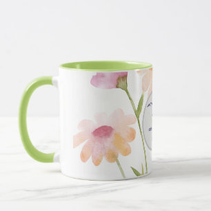 Aquarell-Blume editierbar Tasse