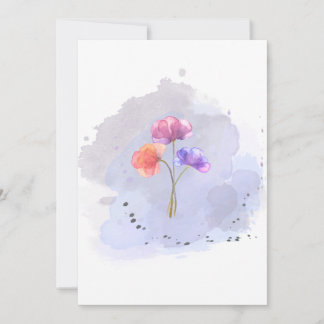Aquarell-Blume Einladung