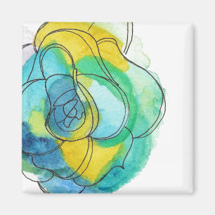 Aquarell-Blume Magnet