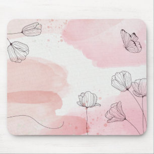 Aquarell-Blume Mousepad