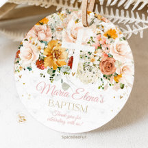 Aquarell-Blume und Goldtaufe bevorzugen Markierung