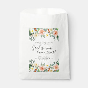 Aquarell-Blume Vielen Dank Abschluss Gefallen Tasc Geschenktütchen