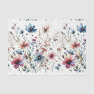 Aquarell-Blumen-Alkohol-Tinte-Blumen Seidenpapier